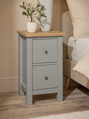 Dove Grey Malvern Paint Effect Set of 2 Bedside Table - Image 1 of 10