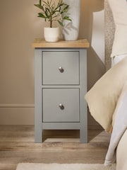 Dove Grey Malvern Paint Effect Set of 2 Bedside Table - Image 4 of 10