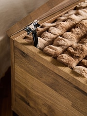 Dark Natural Bronx Oak Effect Medium Blanket Box - Image 4 of 10