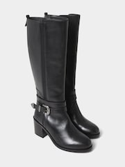 Joe Browns Black Gigi Premium Leather Rider Boots - Image 3 of 5