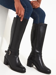 Joe Browns Black Gigi Premium Leather Rider Boots - Image 5 of 5