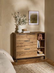 Dark Bronx Oak Effect 3 Drawer Chest of Drawers - Image 1 of 10
