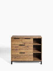 Dark Bronx Oak Effect 3 Drawer Chest of Drawers - Image 10 of 10
