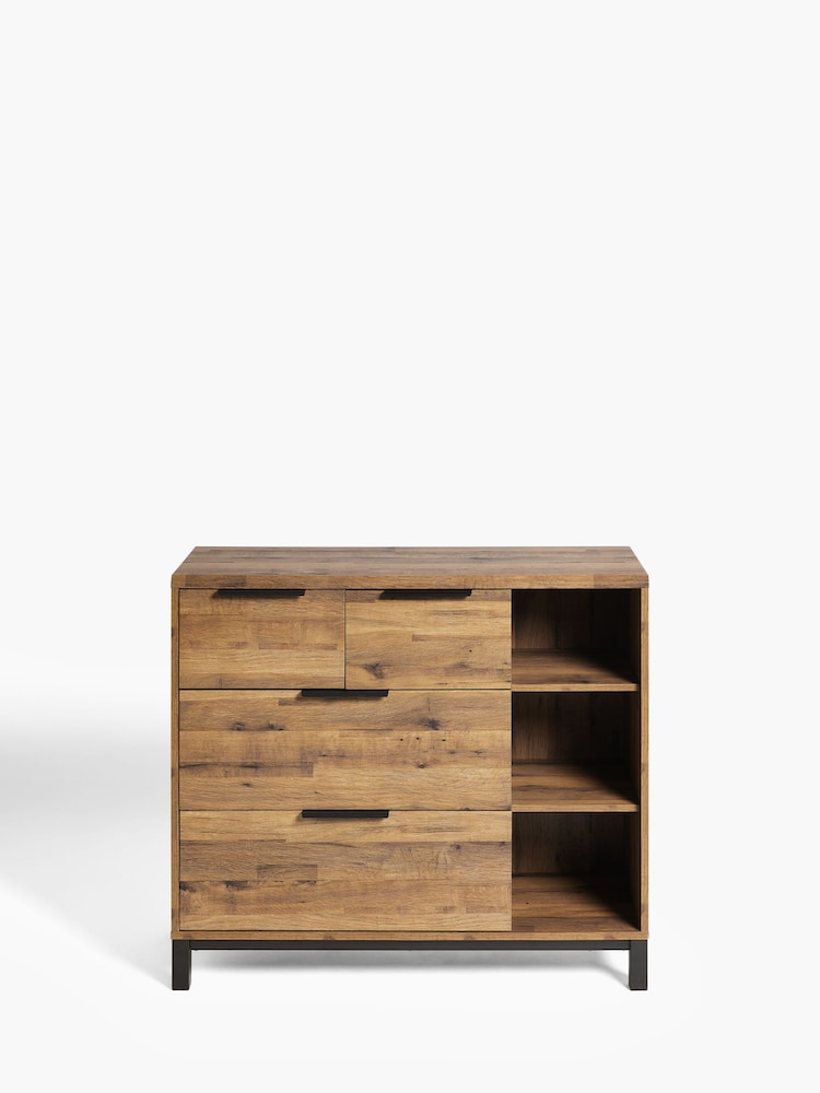 Dark Bronx Oak Effect 3 Drawer Chest of Drawers - Image 10 of 10