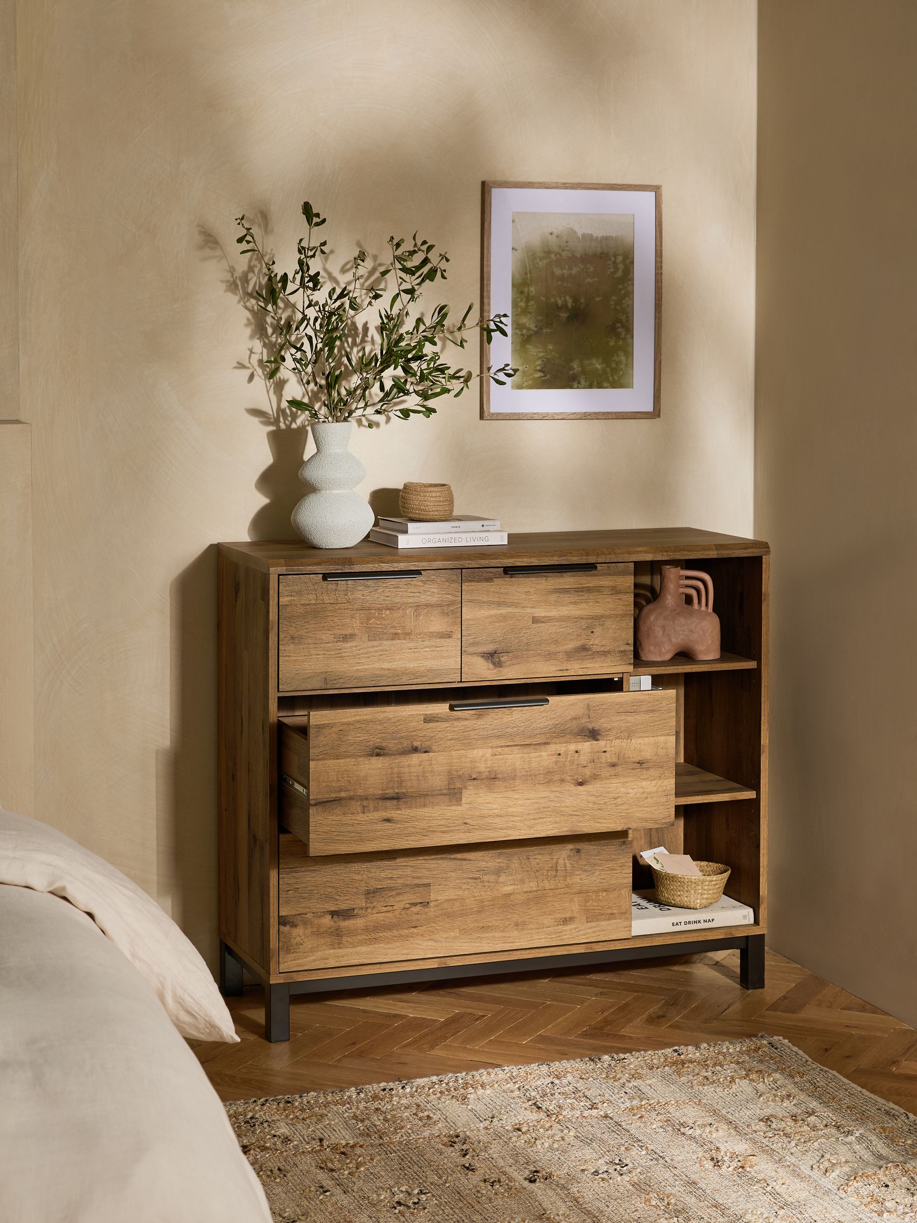 Buy Dark Bronx Oak Effect 3 Drawer Chest of Drawers from the Next UK online shop