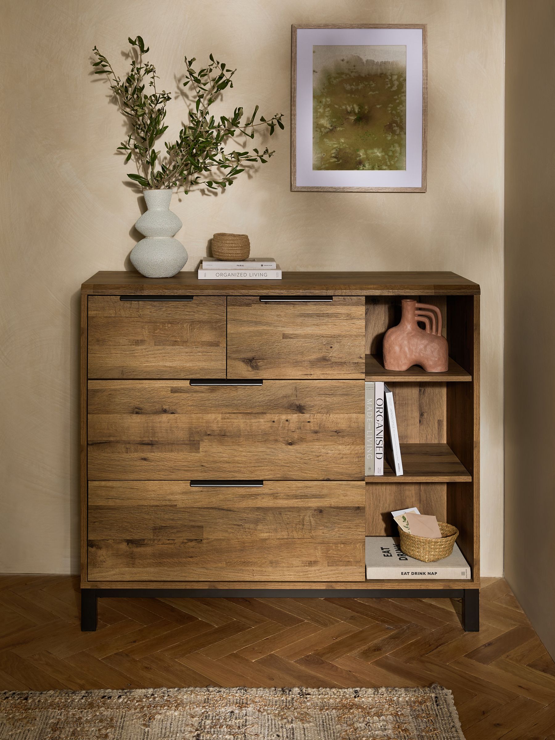 Buy Dark Bronx Oak Effect 3 Drawer Chest of Drawers from the Next UK online shop