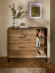 Dark Bronx Oak Effect 3 Drawer Chest of Drawers - Image 3 of 10