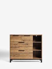 Dark Bronx Oak Effect 3 Drawer Chest of Drawers - Image 7 of 10
