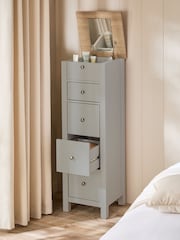 Dove Grey Malvern Paint Effect 5 Drawer Chest of Drawers - Image 3 of 12