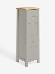 Dove Grey Malvern Paint Effect 5 Drawer Chest of Drawers - Image 4 of 12
