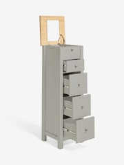 Dove Grey Malvern Paint Effect 5 Drawer Chest of Drawers - Image 6 of 12