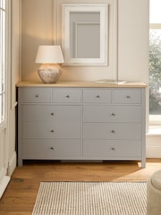 Dove Grey Malvern Paint Effect 10 Drawer Chest of Drawers - Image 1 of 12
