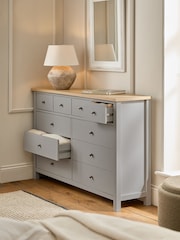 Dove Grey Malvern Paint Effect 10 Drawer Chest of Drawers - Image 3 of 12