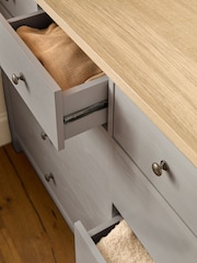 Dove Grey Malvern Paint Effect 10 Drawer Chest of Drawers - Image 5 of 12
