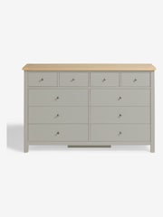 Dove Grey Malvern Paint Effect 10 Drawer Chest of Drawers - Image 10 of 12