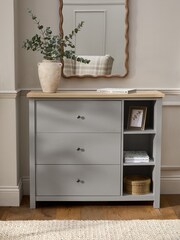 Dove Grey Malvern Paint Effect 3 Drawer Chest of Drawers - Image 1 of 11