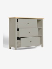 Dove Grey Malvern Paint Effect 3 Drawer Chest of Drawers - Image 9 of 11