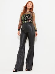 Joe Browns Black Perfect PU Trousers - Image 3 of 5