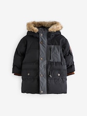 Black Premium Waterproof Parka (3mths-7yrs) - Image 1 of 9