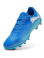 Puma Blue Adults Future 7 Play Firm Ground Football Boots - Image 4 of 6