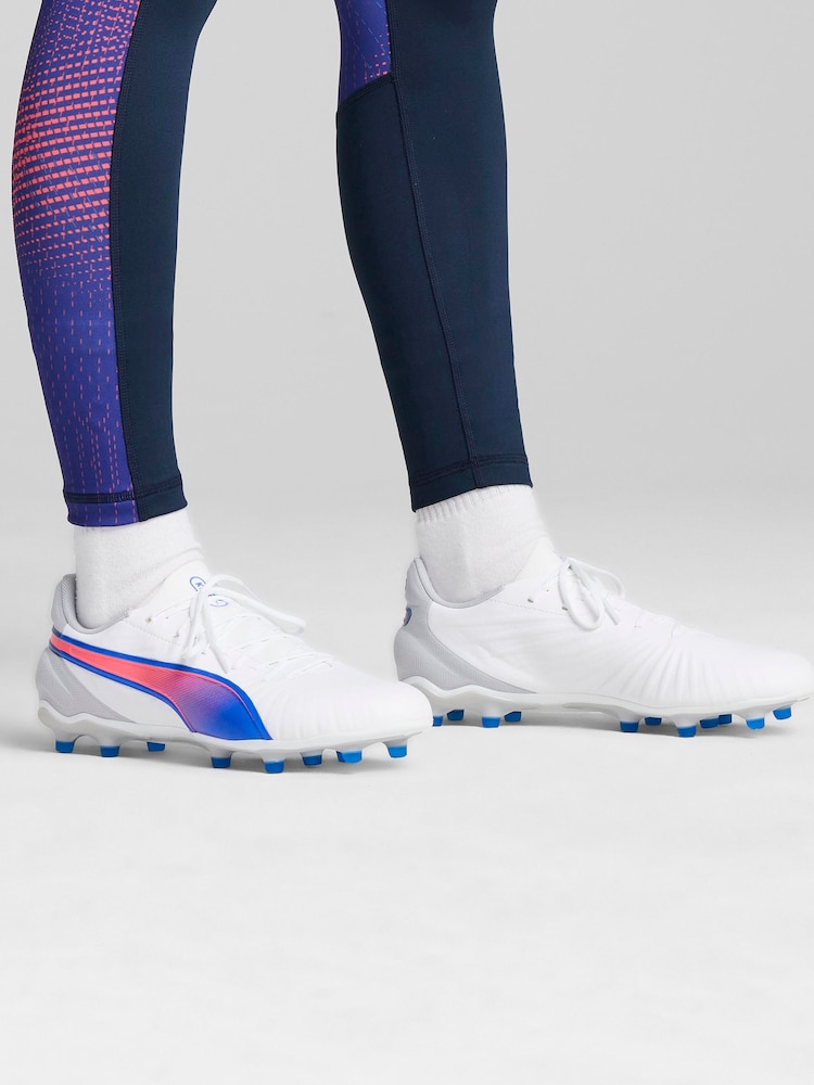 Puma White Mens KING MATCH FG/AG Football Boots - Image 1 of 2