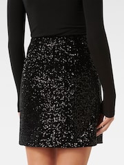 Forever New Black Sierra Sequin Mini Skirt - Image 2 of 5