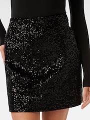Forever New Black Sierra Sequin Mini Skirt - Image 3 of 5