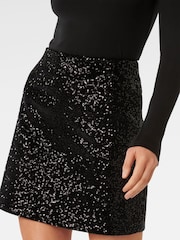 Forever New Black Sierra Sequin Mini Skirt - Image 4 of 5
