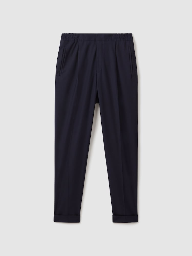 Azul marino - Pantalones holgados con cordón ajustable y dobladillo Brighton de Reiss - Imagen 2 de 7 Azul marino - Pantalones holgados con cordón ajustable y dobladillo Brighton de Reiss - Imagen 2 de 7