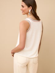 Rainbow Tipped Linen Blend Vest - Image 5 of 7