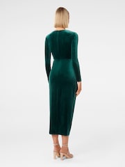 Forever New Green Sofia Velvet Twist Front Midi Dress - Image 2 of 4