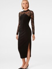 Forever New Black Elora Long Sleeve Lace Dress - Image 3 of 4