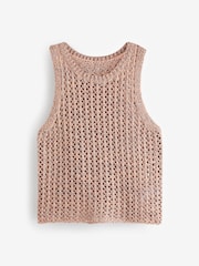 Blush Pink Knitted Sequin Tank - Image 5 of 6