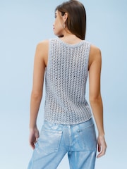 Grey Knitted Sequin Tank - Image 3 of 7
