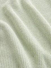 Mint Green V-Neck Linen Short Sleeve Top - Image 6 of 6
