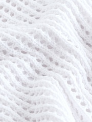 White Open Stitch Detail Knitted Top - Image 2 of 6