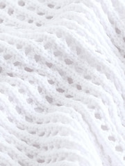 White Open Stitch Detail Knitted Top - Image 6 of 6