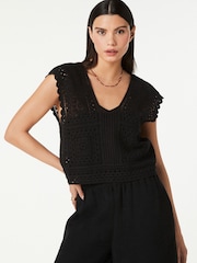 Black Crochet Tank - Image 3 of 6