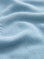 Chambray Blue 100% Cotton Roll Edge Tank - Image 6 of 6