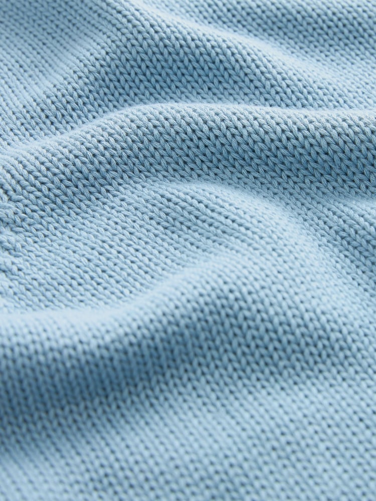 Chambray Blue 100% Cotton Roll Edge Tank - Image 6 of 6 Chambray Blue 100% Cotton Roll Edge Tank - Image 6 of 6