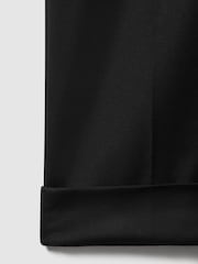 Reiss Black Brighton Relaxed Drawstring Trousers with Turn-Ups - Image 6 of 6