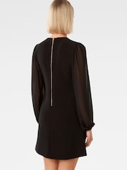 Forever New Black Jessie Sheer Sleeve Mini Dress - Image 2 of 5
