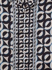 Reiss Lapis Blue Prentice 3-9 yrs Printed Cuban Collar Shirt - Image 6 of 6