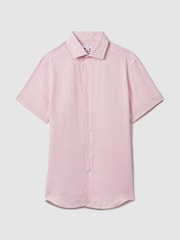 Reiss Flamingo Holiday Slim Fit 100% Linen Shirt - Image 2 of 5