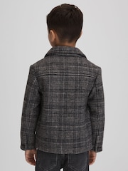 Reiss Charcoal Covert 9-14 yrs Check Button-Through Overshirt - Image 5 of 6