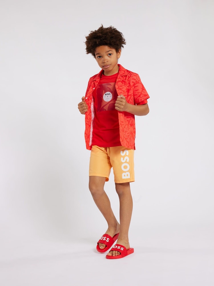 BOSS Orange Logo Swim Shorts - Image 1 of 4 BOSS Orange Logo Swim Shorts - Image 1 of 4