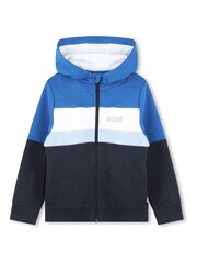 BOSS Blue Chest Logo Hooded Tracksuit - Image 1 of 4