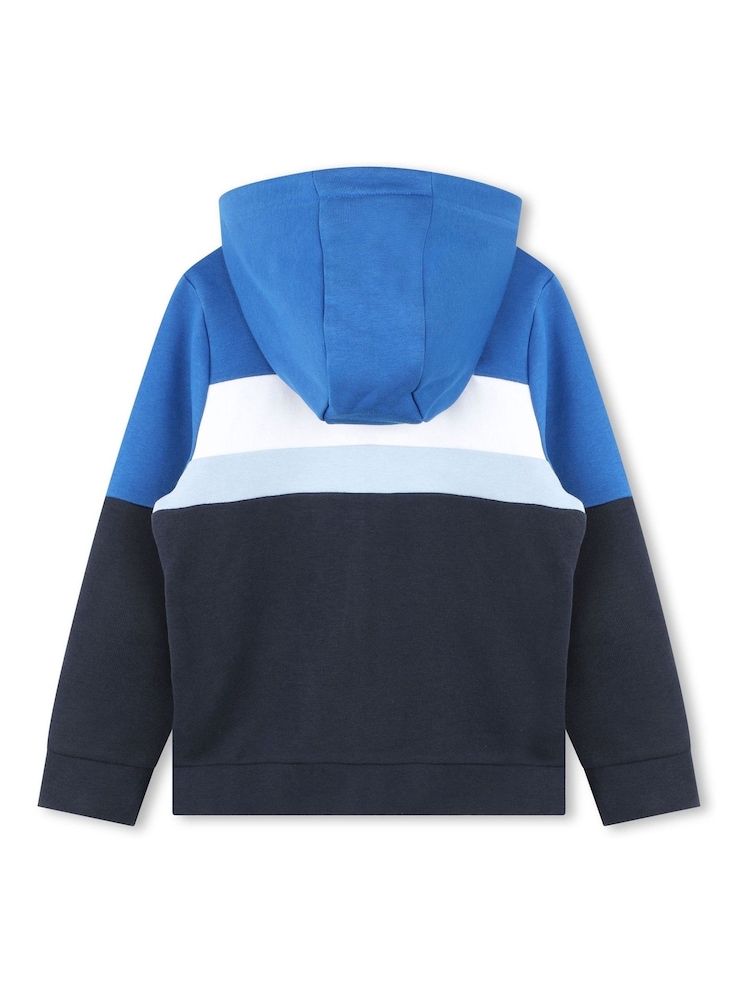 BOSS Blue Chest Logo Hooded Tracksuit - Image 2 of 4