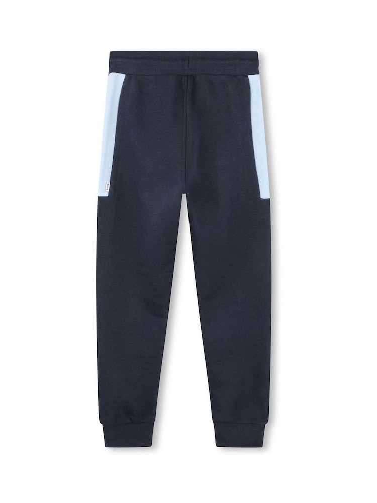 BOSS Blue Chest Logo Hooded Tracksuit - Image 4 of 4