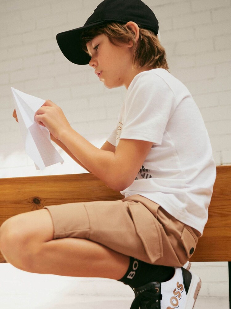 BOSS Brown Utility Cargo Pocket Shorts - Image 2 of 6 BOSS Brown Utility Cargo Pocket Shorts - Image 2 of 6
